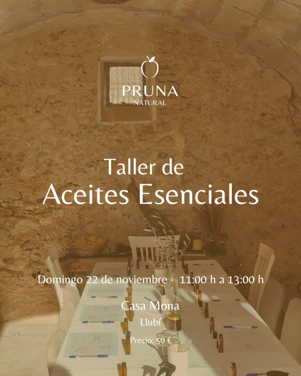 taller aceites esenciales pruna natural