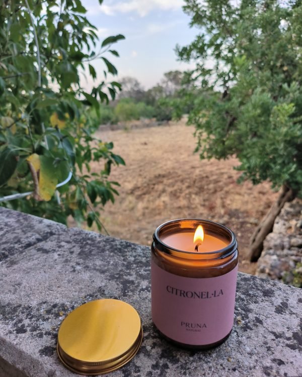 vela citronel·la pruna natural 250 gramos